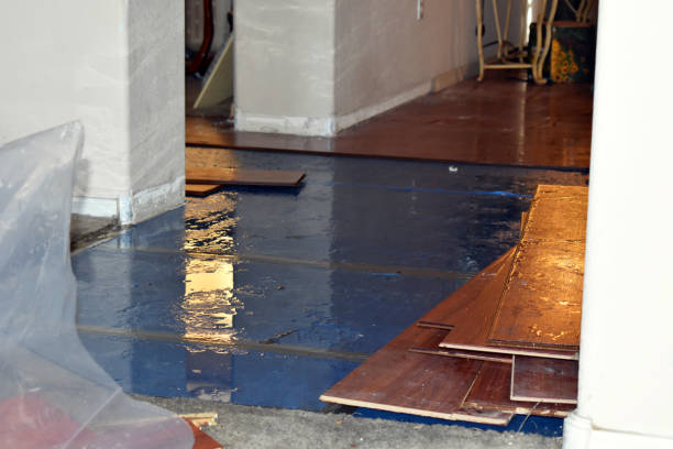 Professional Storm Water Damage Restoration technician working in Newport, RI